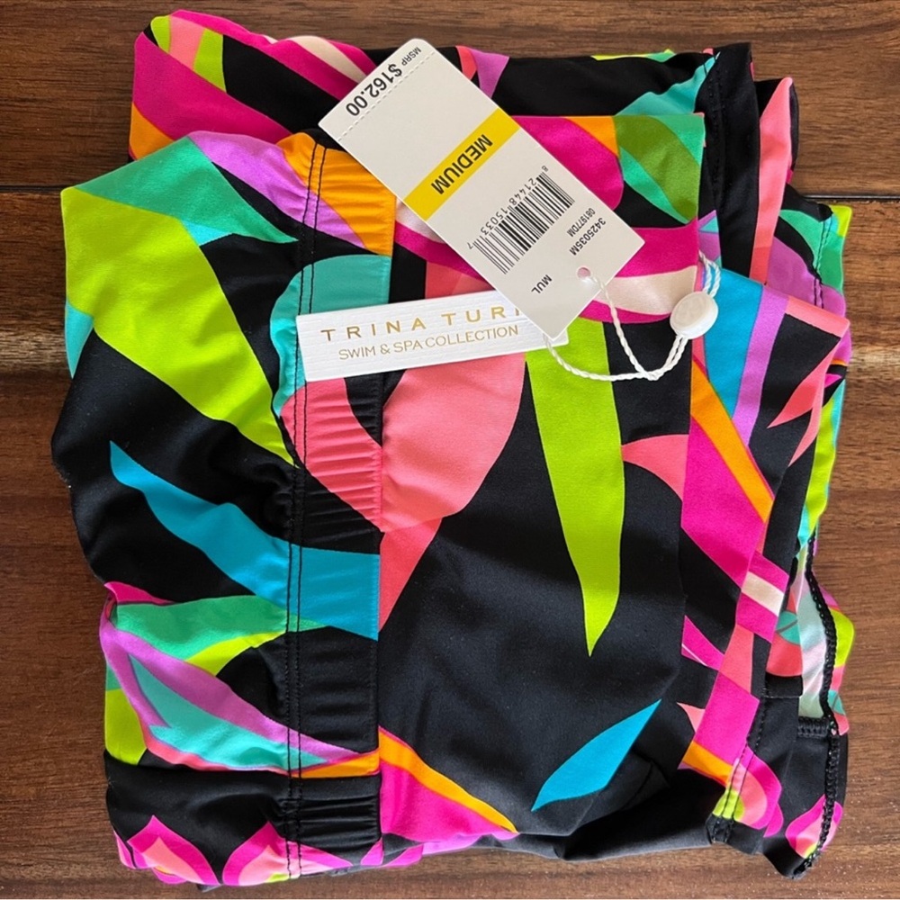🎉LAST PIECE🎉TRINA TURK Birds Of Paradise‎ Cover-Up Pants - Picture 4 of 9
